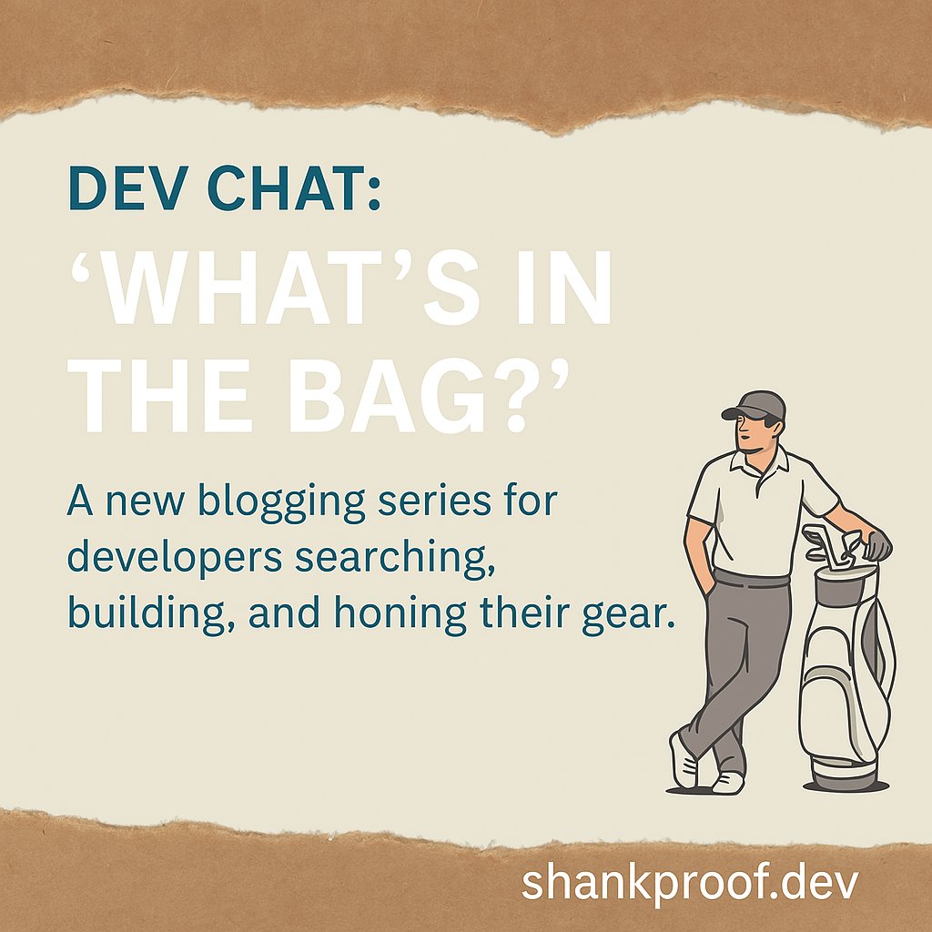 kofno's tweet photo. 1/
⛳ Devs have bags too.
Golfers obsess over the tools in their bag—clubs they trust, test, and tweak.
So I’m starting a new series: “What’s in the Bag?”
It’s for developers who treat stacks the same way.

🧵👇 https://t.co/LaNnEDcICO