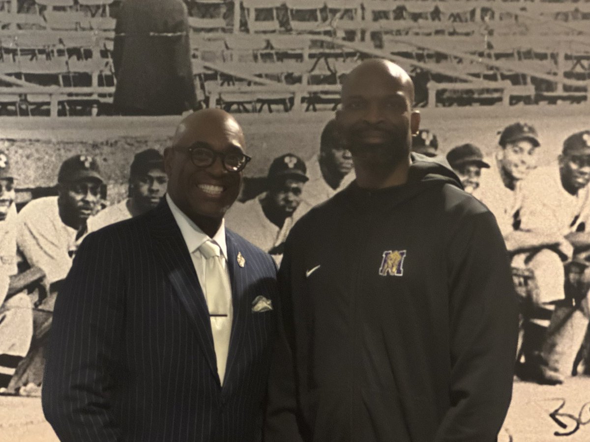 The Magic City Diamond Classic brought Miles and Alabama A&amp;M together at Regions Field. Here, our athletics director Fred Watson poses with Bulldogs AD Dr. Paul Bryant
