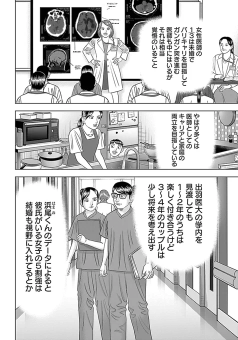 【医学部生は、ハードな研修をこなして一人前の医師になる頃には30歳を超えている。そのため、3〜4年生のうちから将来を考え出すカップルも少なくないって話】
(4/4) 