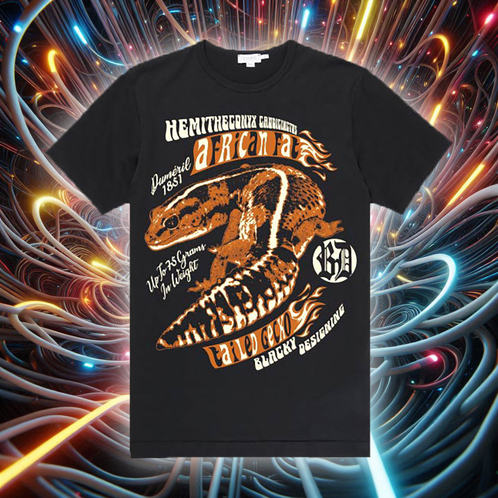 BlackyDesigning's tweet photo. お待たせいたしました！
BLACKY DESIGNING待望の新作、ニシアフリカトカゲモドキ  TシャツVer.2が完成いたしました！！
ただいまよりオフィシャルサイトにて販売開始です！！！
https://t.co/lM965Oe8zN https://t.co/pIV9cngpGT