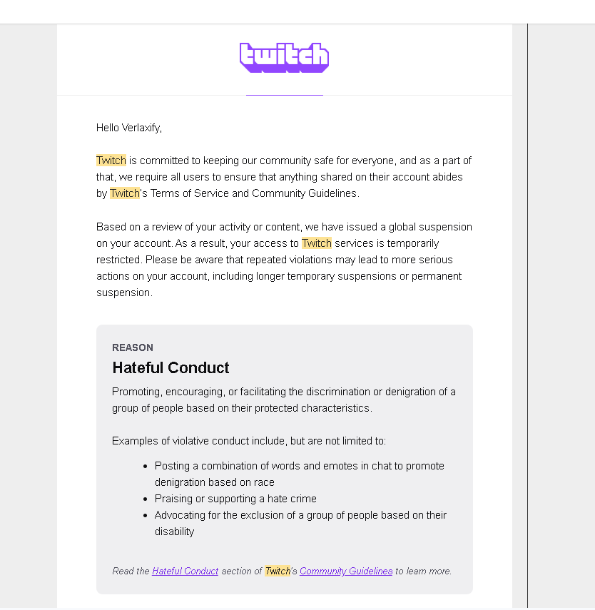 Verlaxify (@verlaxify) on Twitter photo Thanks to <a href="/ImmaDawgWoof/">ImmaDawgWoof</a> and his little friends coming into my stream and saying I look like a "school sh**ter I get banned on Twitch for a week....
So why did I get punished <a href="/Twitch/">Twitch</a> & <a href="/TwitchSupport/">Twitch Support</a> for someone making evil comments and they didn't get in trouble? Thanks to <a href="/ImmaDawgWoof/">ImmaDawgWoof</a> and his little friends coming into my stream and saying I look like a "school sh**ter I get banned on Twitch for a week....
So why did I get punished <a href="/Twitch/">Twitch</a> & <a href="/TwitchSupport/">Twitch Support</a> for someone making evil comments and they didn't get in trouble?