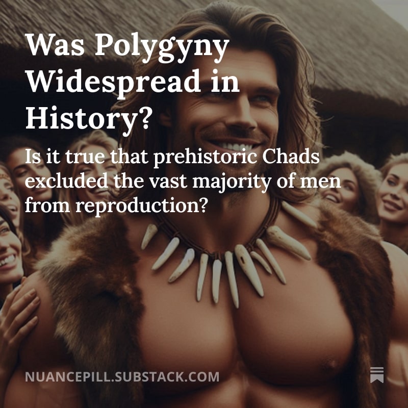 nuance_enjoyer's tweet photo. Many people are convinced that human history is rife with polygyny, with claims like 'only 1 in 17 men reproduced' often thrown around.

However, there are alternative explanations for why Y-DNA diversity tends to be lower than mtDNA diversity, including... https://t.co/p8xATSCqRL