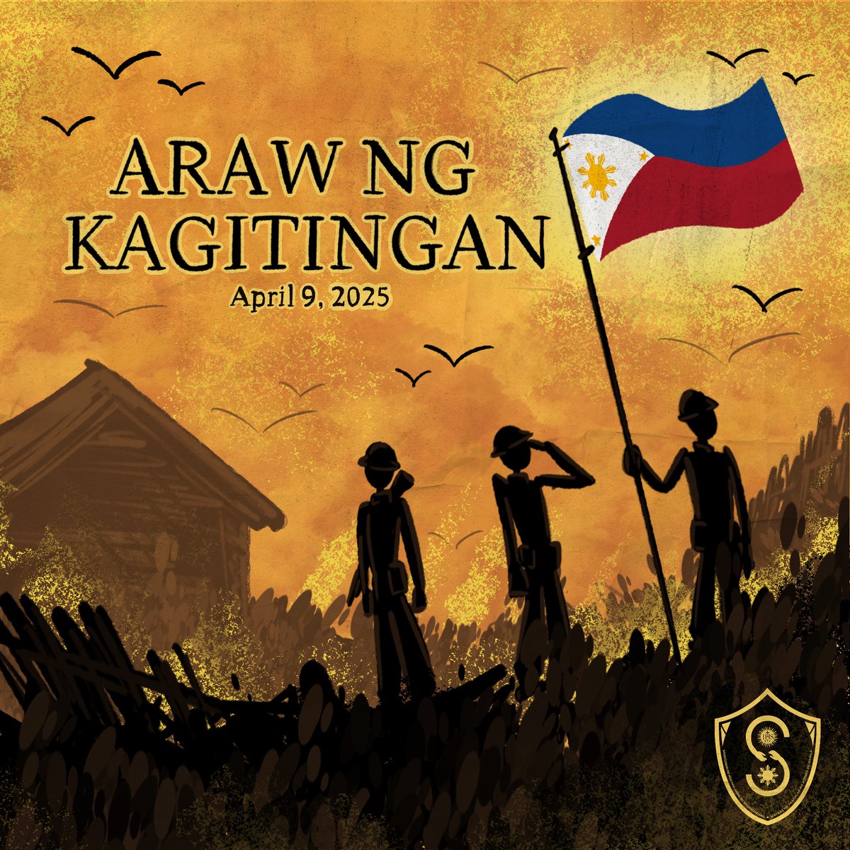 ASHSSanggunian's tweet photo. [Araw ng Kagitingan] 

Ngayong ika-9 ng Abril, sa ating paggunita ng Araw ng Kagitinan, patuloy nating pahalagahan ang kontribusyon ng ating mga bayani, tanyag man o hindi, sa pagkamit ng kalayaang ating tinatamasa. 

Sulat ni Paulo Fajardo
Likha ni Zach Agnes https://t.co/qm55VYWl7I