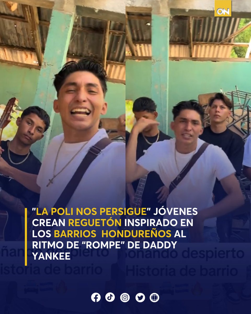 canal11hn's tweet photo. 😱 Un grupo de hondureños crearon un reguetón que habla de lo que se vive en los barrios del país causado revuelo en las redes sociales. 🫣🎼
Mira el video 👉🏻: https://t.co/MGvgx6jKH9
#Hondureños #DaddyYanke #Barrioshondureños https://t.co/MTwf0OKEyP