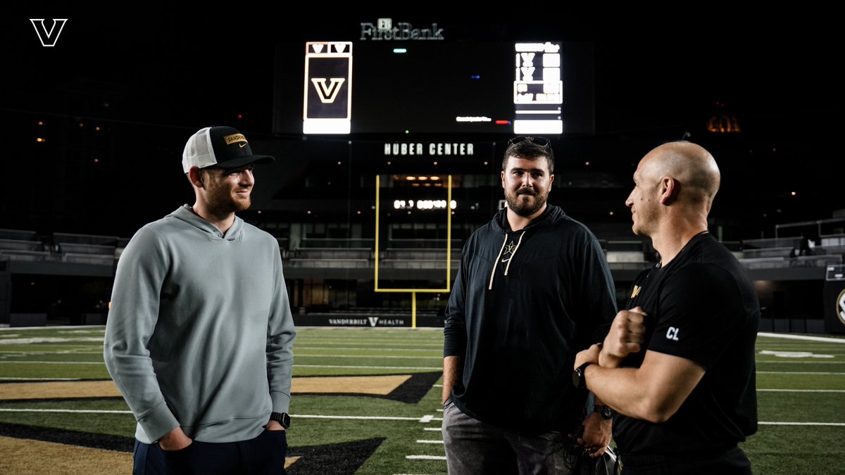 Once a Commodore, always a Commodore. Great to have Kyle Shurmur and Justin Skule back around the squad Friday night.