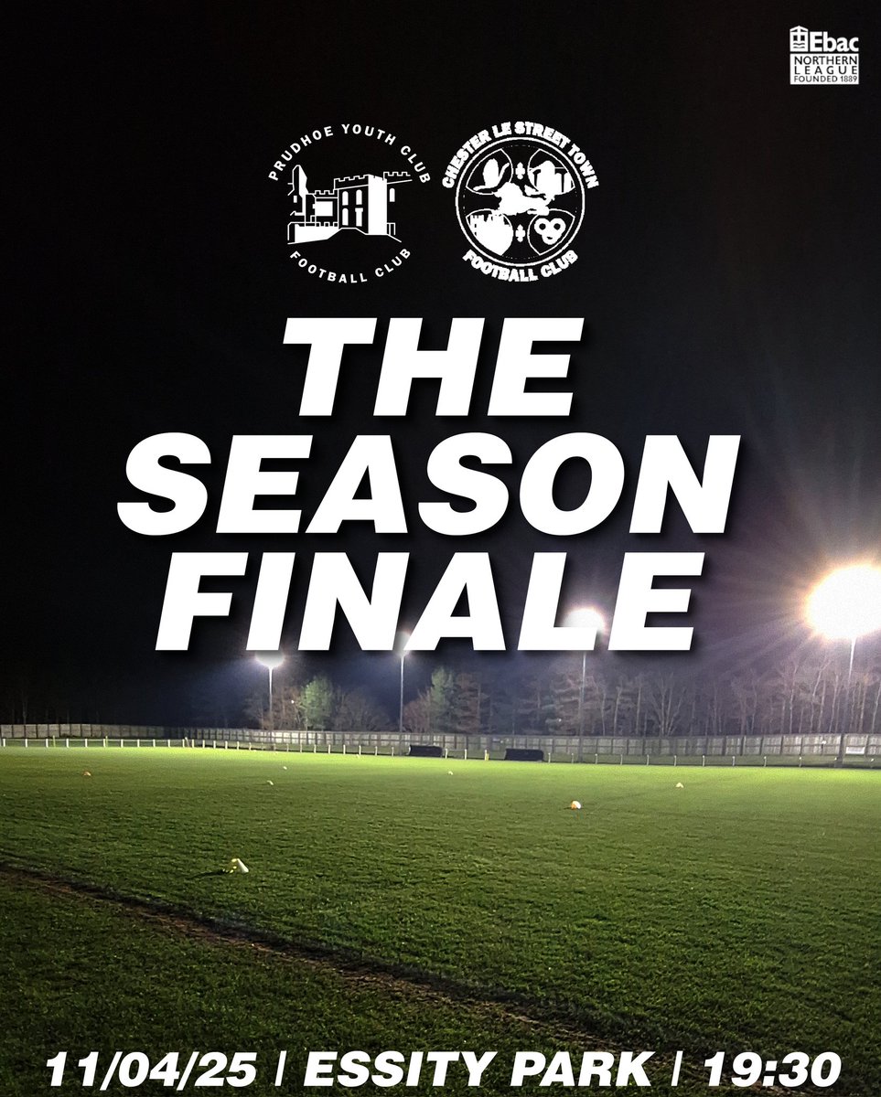 41 DOWN ✅️ 1 TO GO 🔜

Cheer on the Seniors at Essity Park on Friday night, as they look to finish the season in style!

📆 11/04/25
🏆 Ebac Northern League Div 2
🆚️ Chester-Le-Street Town
🏡 Essity Park, NE42 5EH 
⏰️ 7:30pm
🎟 £6 Adults | £3 Concessions

#YC❤️🖤