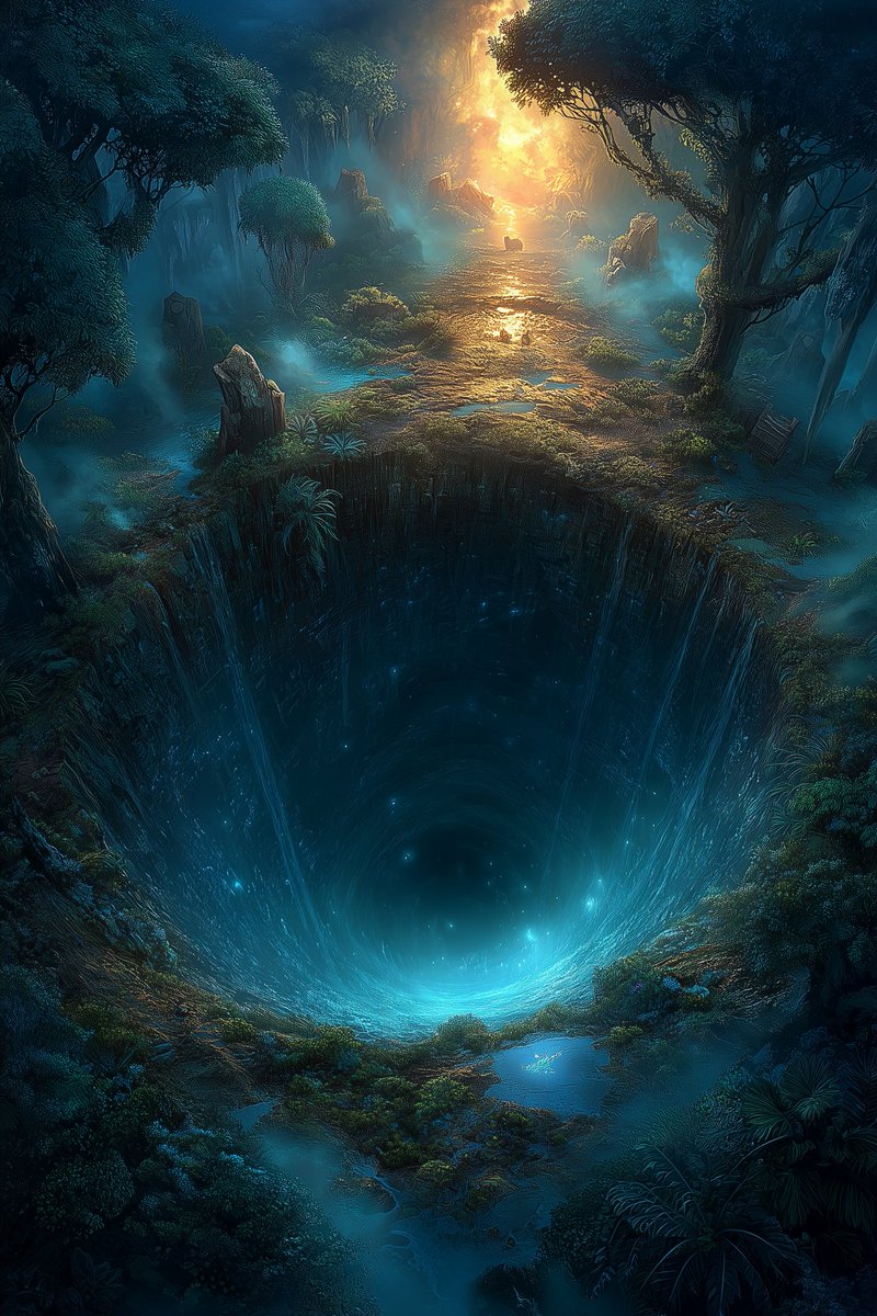 ZefredAi's tweet photo. Good night friends. ✨
May your dreams spiral deep into glowing chasms. Sleep well, adventure awaits beyond the veil.
#MidjourneyV7 #AIDreamscape #SciFiFantasy #GoodNightWorld #TimeToDream https://t.co/vGKlLpyDcc