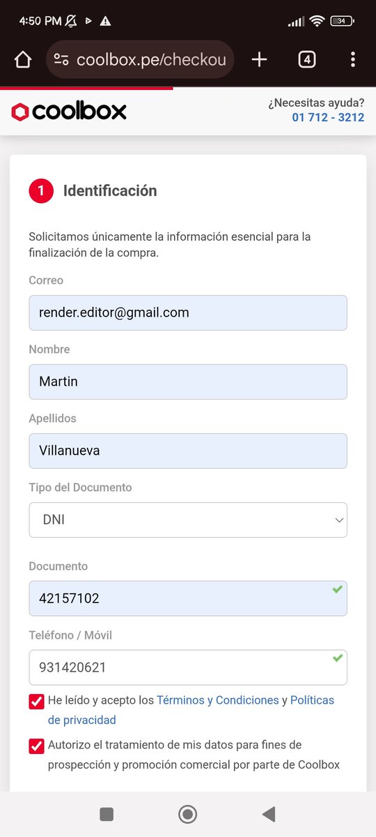 MartinVW1983's tweet photo. @CoolboxPe Les escribí a su wasap de atención diciéndoles que no me aparecía la opción de factura. https://t.co/PganBFW46z