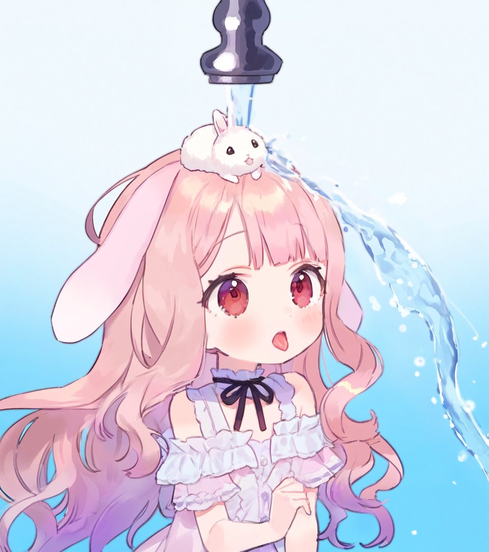 meruhunlab's tweet photo. 水が飲めないうさちゃん https://t.co/RCORcpvyMl