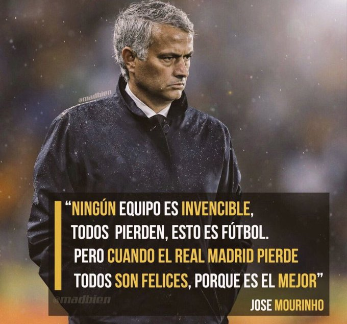 Vigencia total. Lo dijo Mourinho hace mas de 10 años y parece que fuera de hoy mismo. Es la historia pura del Real Madrid,