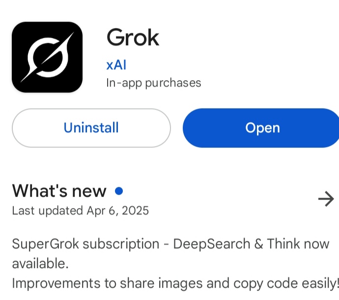 zakariastitou16's tweet image. تطبيق غروݣ لذكاء الإصطناعي المنفصل لتطبيق إكس متوفر الأن على متجر غوغل بلاي
#grokapp#AI#standalone#appX#availablenow#store#googleplay