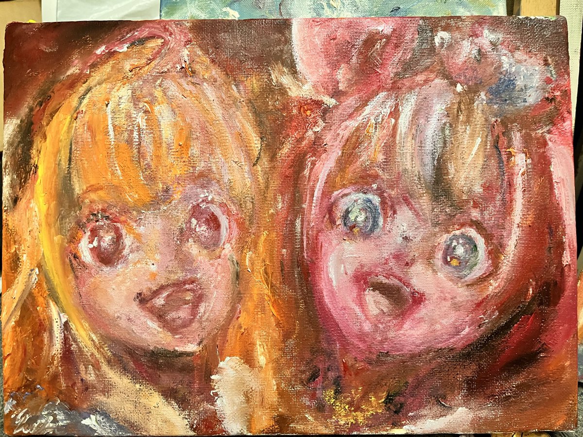 「桐生コ個展6まで残り12日(4/8分) #桐生コ個展6」|クユウチ🐉🍷🖕🖋vの油絵画家のイラスト