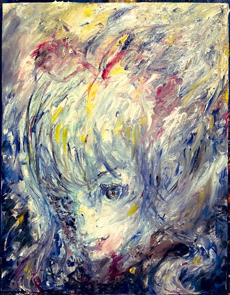 「桐生コ個展6まで残り12日(4/8分) #桐生コ個展6」|クユウチ🐉🍷🖕🖋vの油絵画家のイラスト
