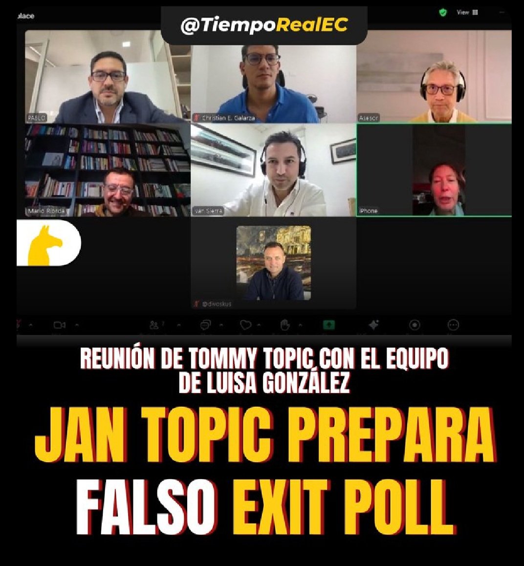 Asesores de la asistente del prófugo se reunen con el papá de Topic para preparar  un falso exit poll, ahora tiene sentido la invitación de la asistente a Topic para que colabore en su gobierno en caso de ganar las elecciones.