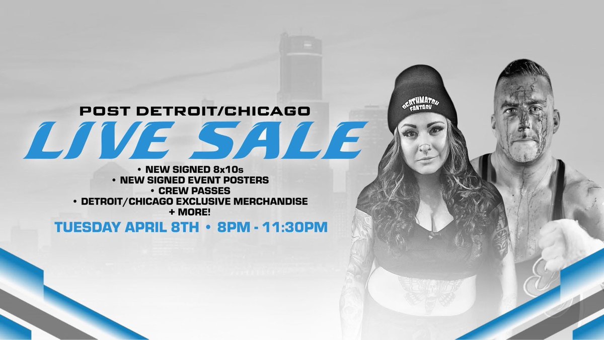 ICW NHB FACEBOOK LIVE SALE RETURNS TONIGHT with DANNY DEMANTO &amp; PACKING PRINCESS  👑 

LIVE! in OUR ICW NHB MERCHANDISE CLUB on FACEBOOK TONIGHT April 8th from 8-10PM EST we return with a LOADED Post Detroit &amp; Chicago Live Auction/Sale! 

BRAND NEW ICW NHB Signed 8x10s, New
