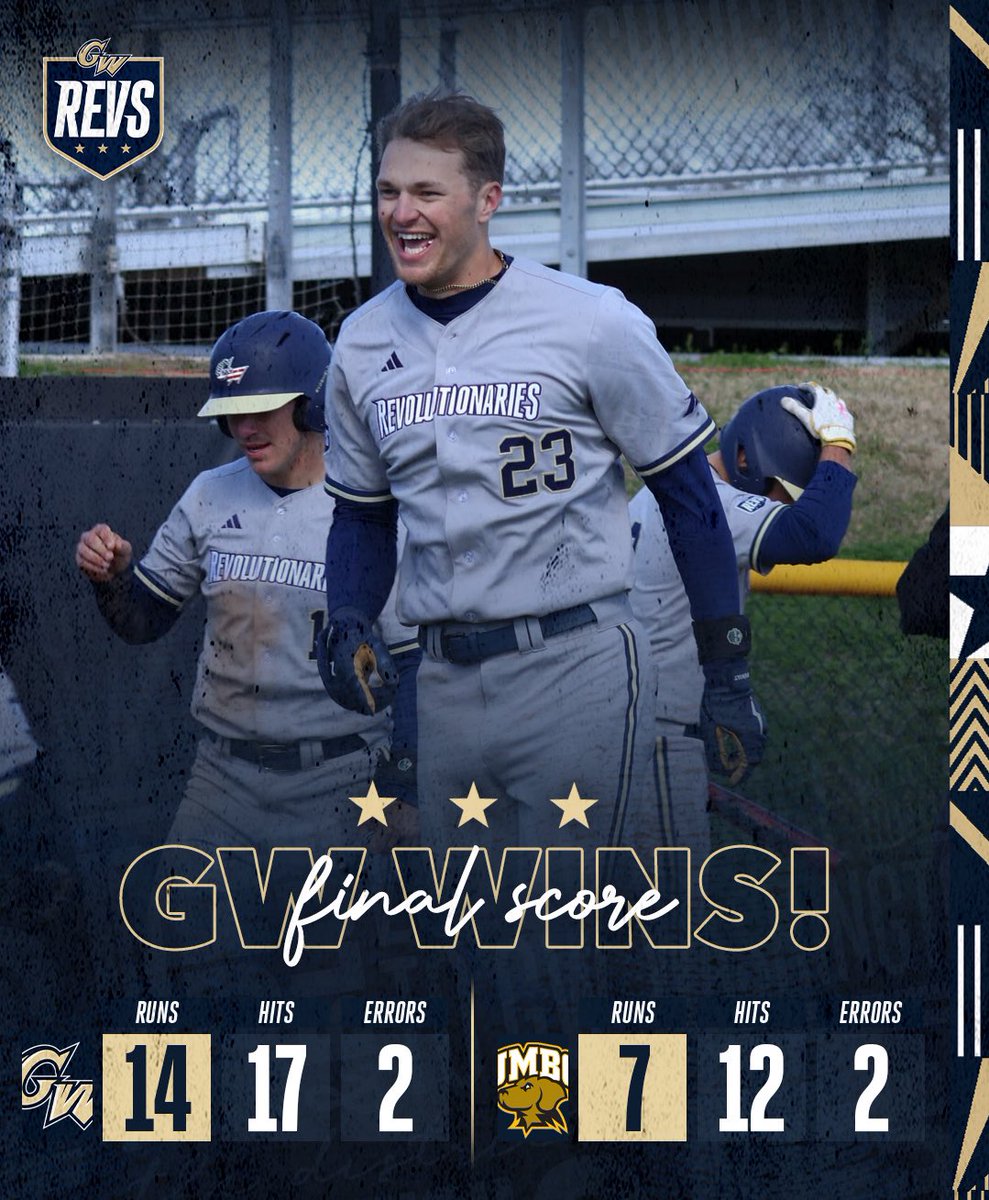 Back on track in a BIG way💪

The #GWRevs tally 14 runs on 17 hits to cruise past UMBC! #RaiseHigh