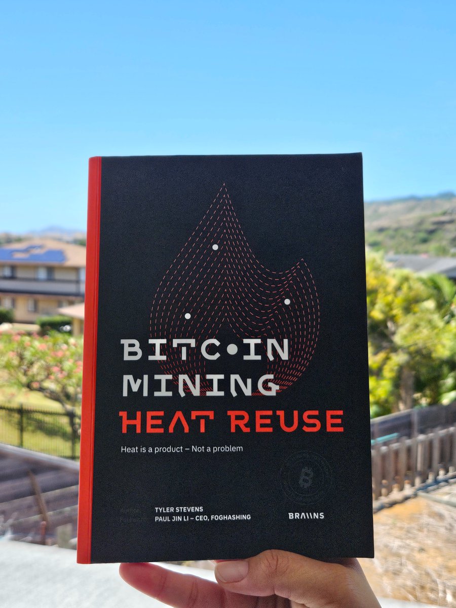 Britney_TM's tweet photo. For islands like Oʻahu, large-scale mining is simply not an option; but hashrate heating is!

Mahalo to @braiins for the copies of Tyler Steven's "Bitcoin Mining Heat Reuse", &amp; Decentralized Hawaiʻi for letting @HonoluluBitcoin present tonight!

https://t.co/xoLiXZqqGP https://t.co/03PdWL2zWE
