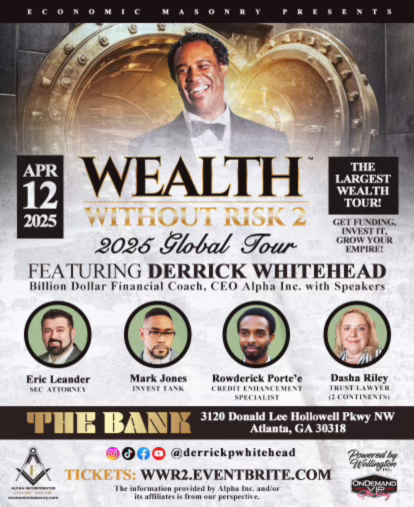 MrDWhitehead's tweet photo. This isn’t another business event.
It’s a blueprint for funding, protection, and wealth 💼📈

On April 12, ATL becomes the epicenter of strategy at The Bank.
Don’t just attend—transform.

🎟️ Get your ticket:
🔗 https://t.co/FPYrNXZtyA

#atlantaevent #wealthtour #creditfunding #businessstrategy #entrepreneurmindset