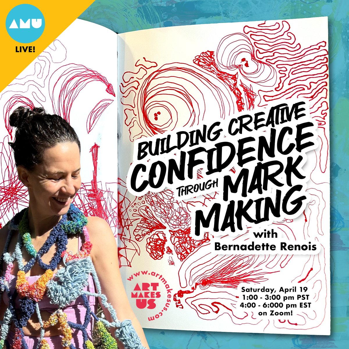_artmakesus_'s tweet photo. Calling all creatives! Join artist Bernadette Renois for "Building Creative Confidence through Mark Making" on Zoom. Explore mindful drawing, doodling, and scribbling to reconnect with your Creative Self.

Register now: https://t.co/RhB2dSEwMX

#MarkMaking #CreativeConfidence https://t.co/PAa4bmcfJ9