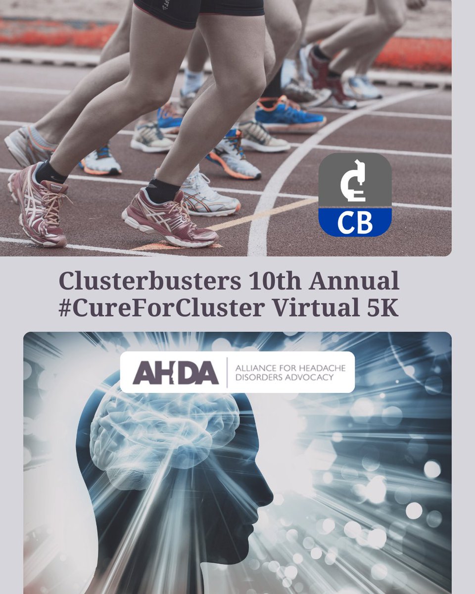 AHDA/THA (@ahdaorg) on Twitter photo Clusterbusters 10th #CureforCluster Virtual 5k is June 7. Funds raised will
support our Headache on the Hill: A Visual Installation & <a href="/clusterbusters/">Cluster Busters LLC</a>!
Register by 4/15 for early bird pricing! For more information: runsignup.com/cureforcluster… #FlagsforHeadache Clusterbusters 10th #CureforCluster Virtual 5k is June 7. Funds raised will
support our Headache on the Hill: A Visual Installation & <a href="/clusterbusters/">Cluster Busters LLC</a>!
Register by 4/15 for early bird pricing! For more information: runsignup.com/cureforcluster… #FlagsforHeadache