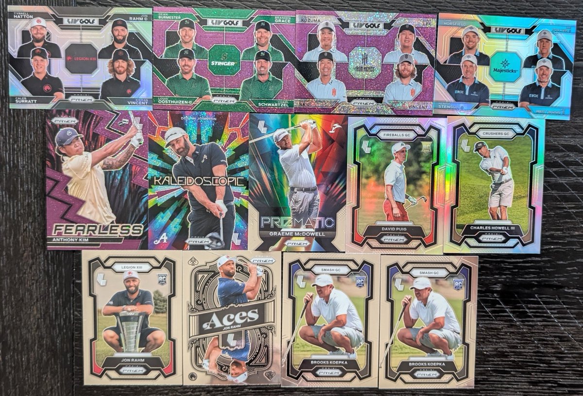 RookiesAndRelics (@rookies_relics) on Twitter photo Got home from a minivacation with the family and two boxes of 2024 Prizm Liv Golf were delivered. Results of two boxes. Koepka Destination SSP!! <a href="/CardPurchaser/">Card Purchaser</a> Got home from a minivacation with the family and two boxes of 2024 Prizm Liv Golf were delivered. Results of two boxes. Koepka Destination SSP!! <a href="/CardPurchaser/">Card Purchaser</a>