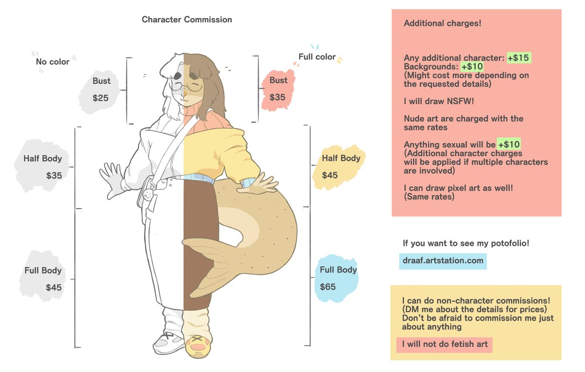 ROSEANN_FDPROP's tweet image. Hey everyone!
I thought it was about time I updated my commission page, don't be scared to dm me even if you just want to ask something! 馃Ν馃挍