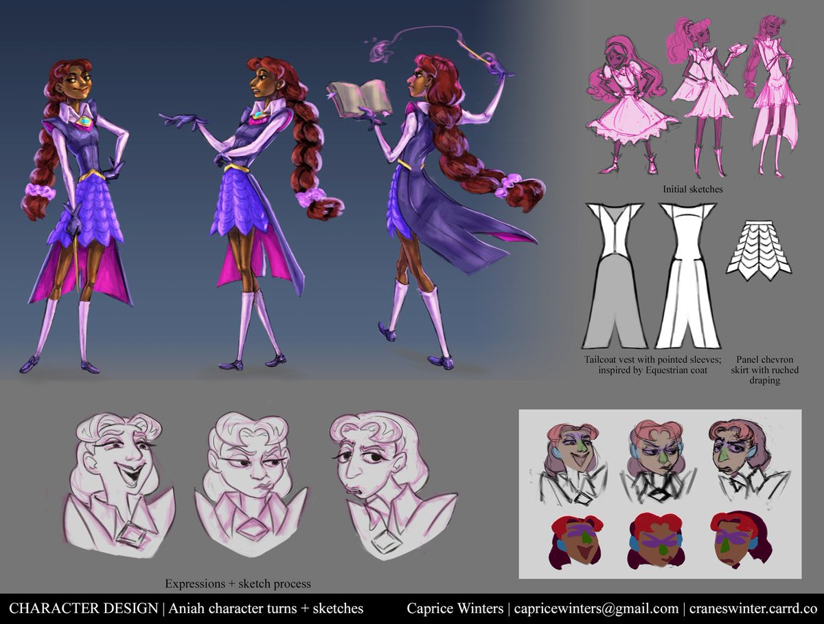 craneswinter's tweet photo. Hi #portfolioday!✨

I'm Caprice and I do concept work for games and animation. I'm interested in visdev, character, prop and environment design + paint, and I'm currently looking for opportunities! 

✉️: capricewinters@gmail.com
🌐: https://t.co/wg5KrUzBl9 https://t.co/Jtua54jaNi