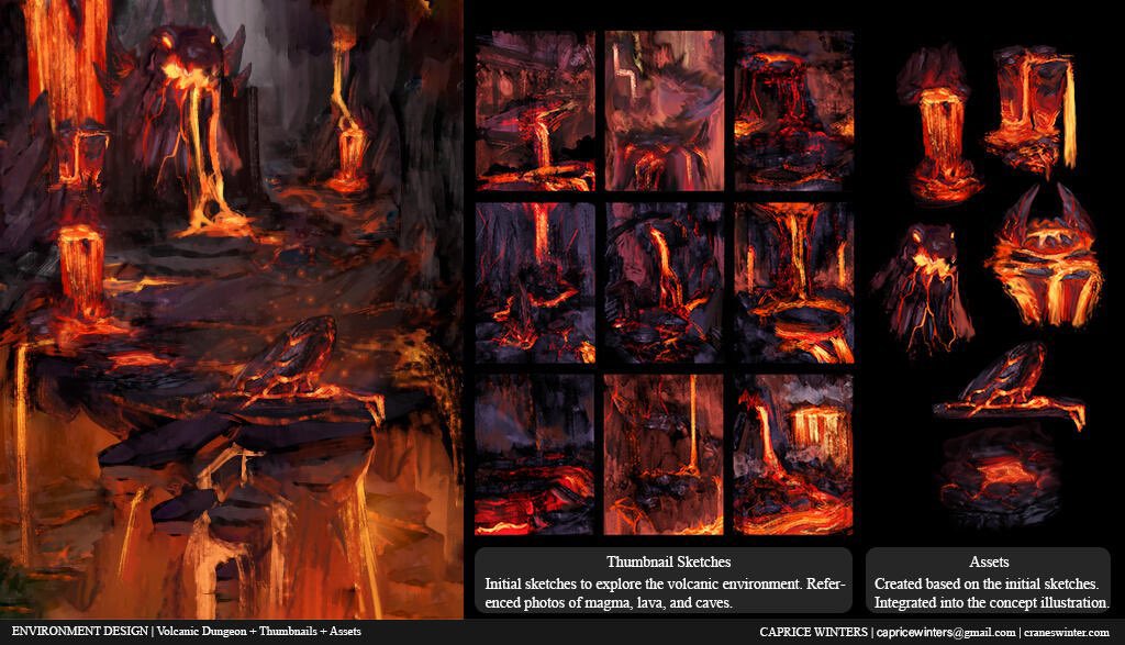 Hi #portfolioday!✨

I'm Caprice and I do concept work for games and animation. I'm interested in visdev, character, prop and environment design + paint, and I'm currently looking for opportunities! 

✉️: capricewinters@gmail.com
🌐: craneswinter.carrd.co