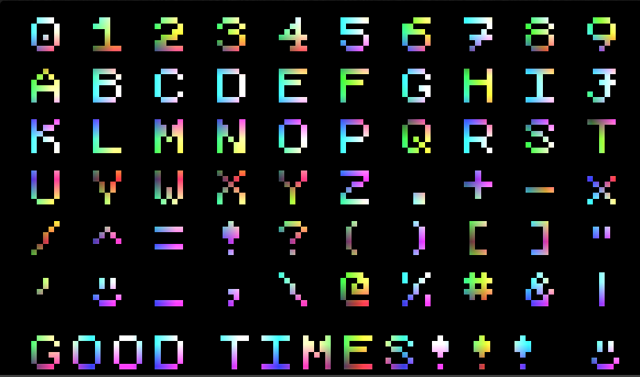 Think I'm done making bitmap fonts for a while...
shadertoy.com/view/wXBGWw
#shadertoy #fonts #bitmap