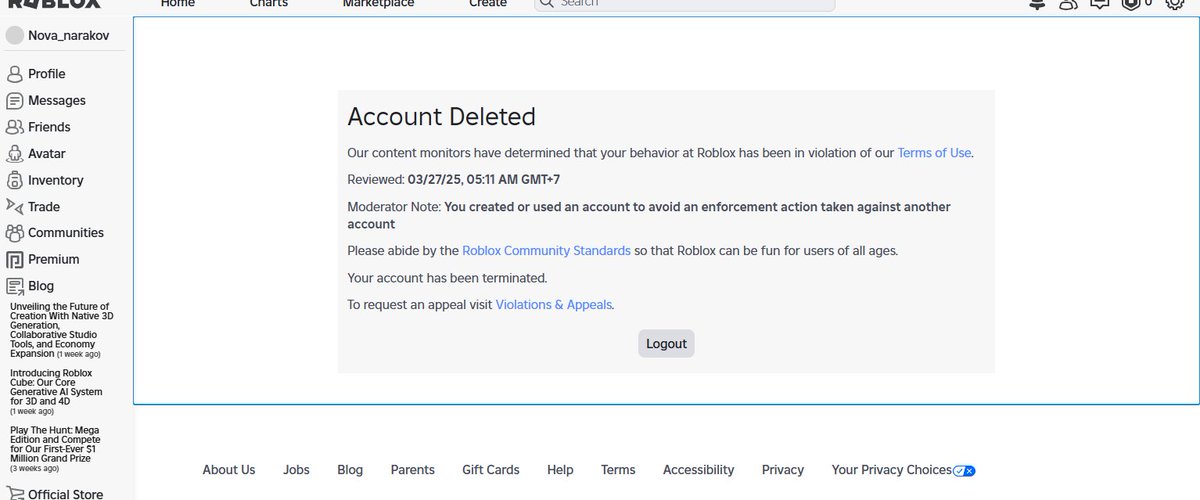 Roblox Account Un-Termer tweet media