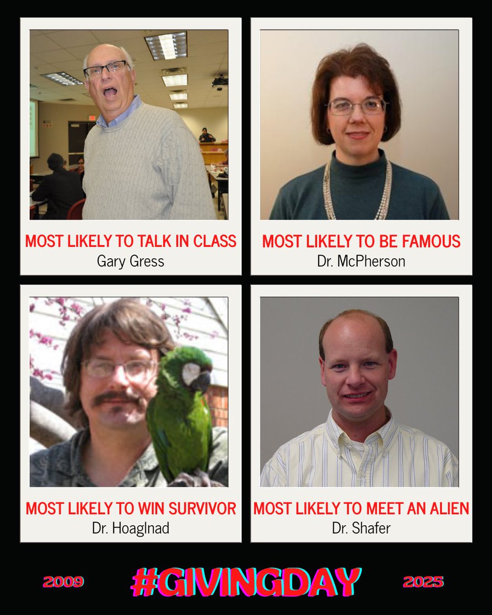 for #ThrowbackTuesday this #GivingDay, we're posting our old DGES yearbook from 2009! Recognize any of these professors? Dr. Greene's Hawaiian shirt is ALWAYS ready to #give
#OUGivingDay Visit one.givesooner.org/GESDev to give