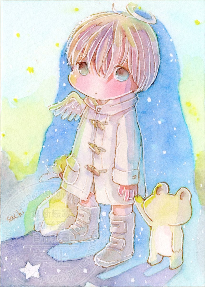 ヒカリ「おはようございます。良いお天気だそうなので、すこしゆっくりできればな『がんばりや」|チコリ@✨🐸羽根🪶としっぽ展のイラスト