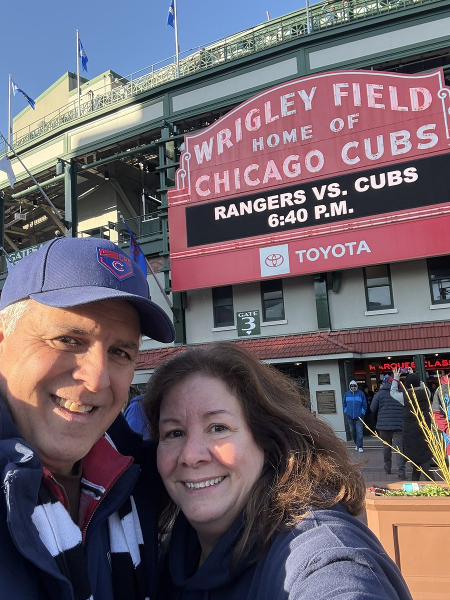 Supporting OUR Cubs in frigid conditions. 
Let’s GO !!!! ⚾️ 🥶 🧊