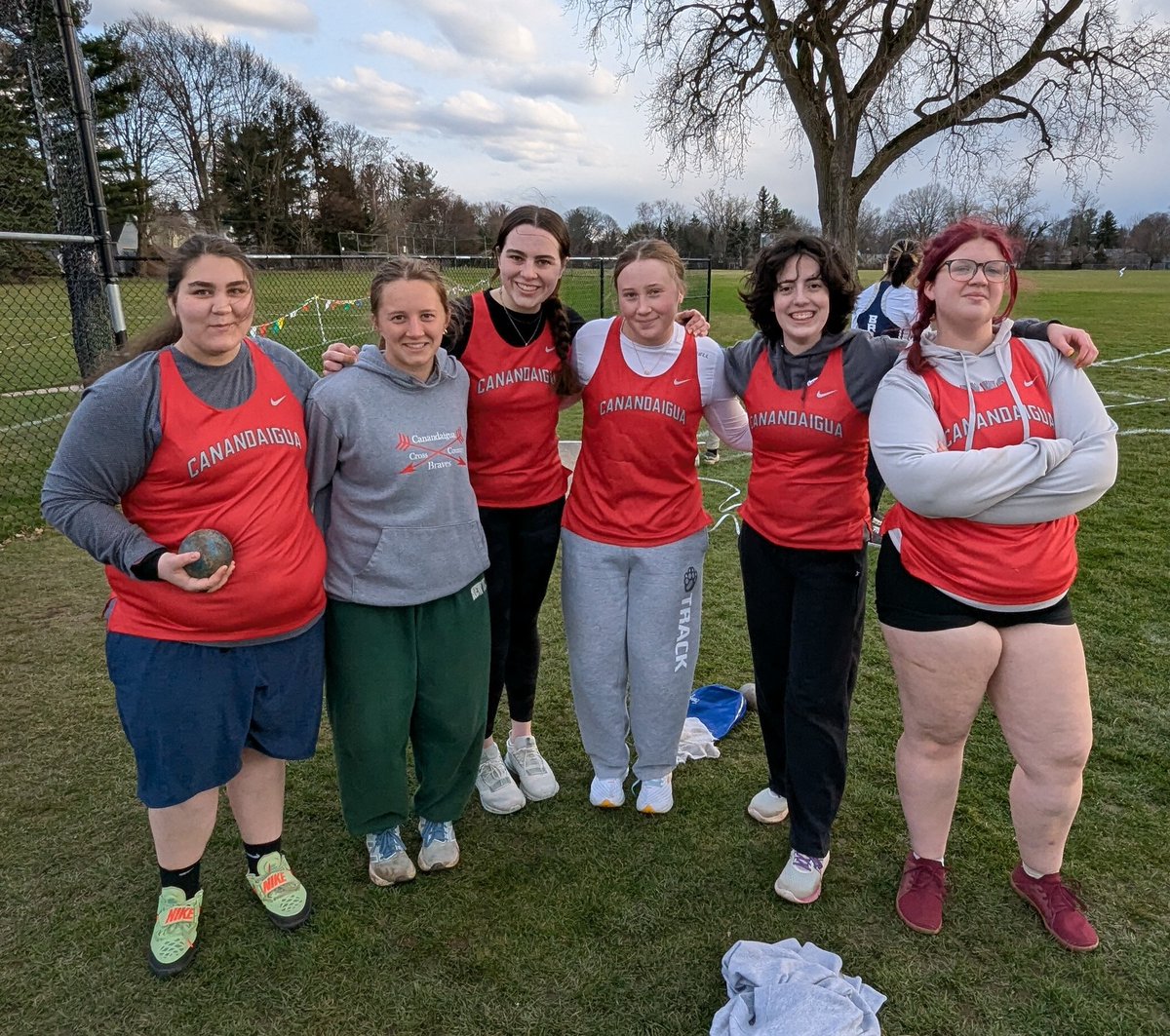 CdgaThrows's tweet photo. First meet in the books!  Great start to the season.  Picking up right where we left off last season!
#CAThrows
#CATrack
#CanandaiguaPride https://t.co/pvivVdUDl8
