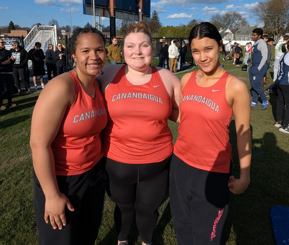 CdgaThrows's tweet photo. First meet in the books!  Great start to the season.  Picking up right where we left off last season!
#CAThrows
#CATrack
#CanandaiguaPride https://t.co/pvivVdUDl8