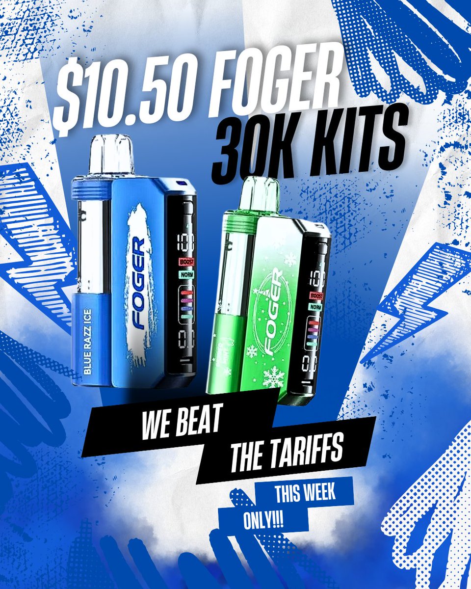 The longest lifespan and easiest use are provided by the Foger Switch Pro Kit. You get an integrated 200mah battery, detachable device, visible tank, two mesh coils, and maximum output of 30,000 puffs in Normal Mode and 18,000 puffs in Boost Mode.

vapewholesaleusa.com/foger-switch-p…