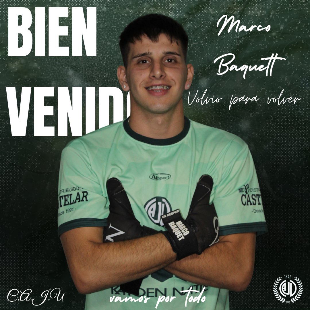 𝐕𝐨𝐥𝐯𝐢𝐨 𝐩𝐚𝐫𝐚 𝐯𝐨𝐥𝐯𝐞𝐫!

Para la temporada 2025, Juventud Unida contará con @marcobaquett99, quien ya nos acompañó el primer semestre de la temporada pasada y proveniente de @atlanta.uy

Bienvenido nuevamente, Marco! 

#empezamosavolver