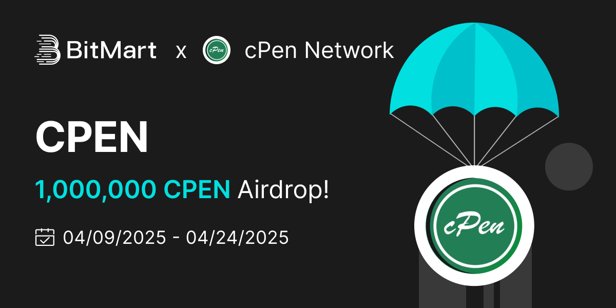 BitMart (@bitmartexchange) on Twitter photo #CPEN X #BitMart 1,000,000 CPEN in $CPEN #Giveaway is HERE!🎁
1️⃣ Follow <a href="/BitMartExchange/">BitMart</a> & <a href="/BitMartResearch/">BitMart Research|$BMX HODLer</a> & <a href="/cPenCoreTeam/">cPen Network</a>
2️⃣ Join BitMart Telegram & CPEN Telegram Group
3️⃣ Retweet & Tag 3 Friends
4️⃣ Fill in the Form: forms.gle/eKtPu8u2urbB6e…
🔗 Details: bitmart.zendesk.com/hc/en-us/artic… #CPEN X #BitMart 1,000,000 CPEN in $CPEN #Giveaway is HERE!🎁
1️⃣ Follow <a href="/BitMartExchange/">BitMart</a> & <a href="/BitMartResearch/">BitMart Research|$BMX HODLer</a> & <a href="/cPenCoreTeam/">cPen Network</a>
2️⃣ Join BitMart Telegram & CPEN Telegram Group
3️⃣ Retweet & Tag 3 Friends
4️⃣ Fill in the Form: forms.gle/eKtPu8u2urbB6e…
🔗 Details: bitmart.zendesk.com/hc/en-us/artic…