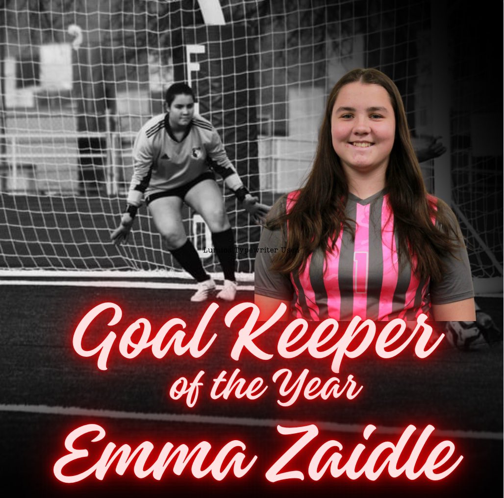 District 9-5A GK of the year, and so well deserved!! What a tremendous senior season, and it’s only the beginning as you move on to Blackburn College. Way to go Emma! #RedRed