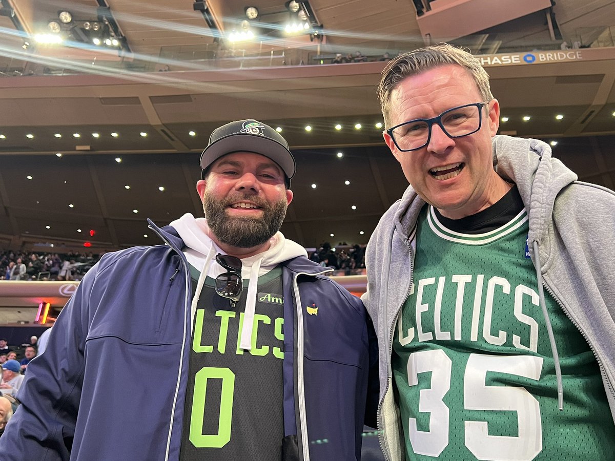 NoaDalzell's tweet photo. I met these high school friends in Dallas for Game 4 of the NBA Finals

They’re now traveled to NYC and are hoping for a better outcome tonight https://t.co/SXpJ5CGbnn