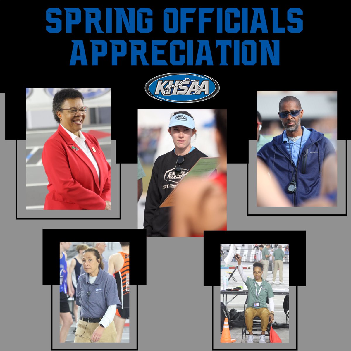 KHSAA's tweet photo. It's Spring Officials’ Appreciation Week. Our events happen because of our officials. It's past time to say thank you. Interested in being an official, get more information https://t.co/68I74U72z9 @NFHS_Org 
#ThankYouOfficials #OfficialsAppreciationWeek #MakeTheCall #BeOfficial https://t.co/nYxuB0uf4Z