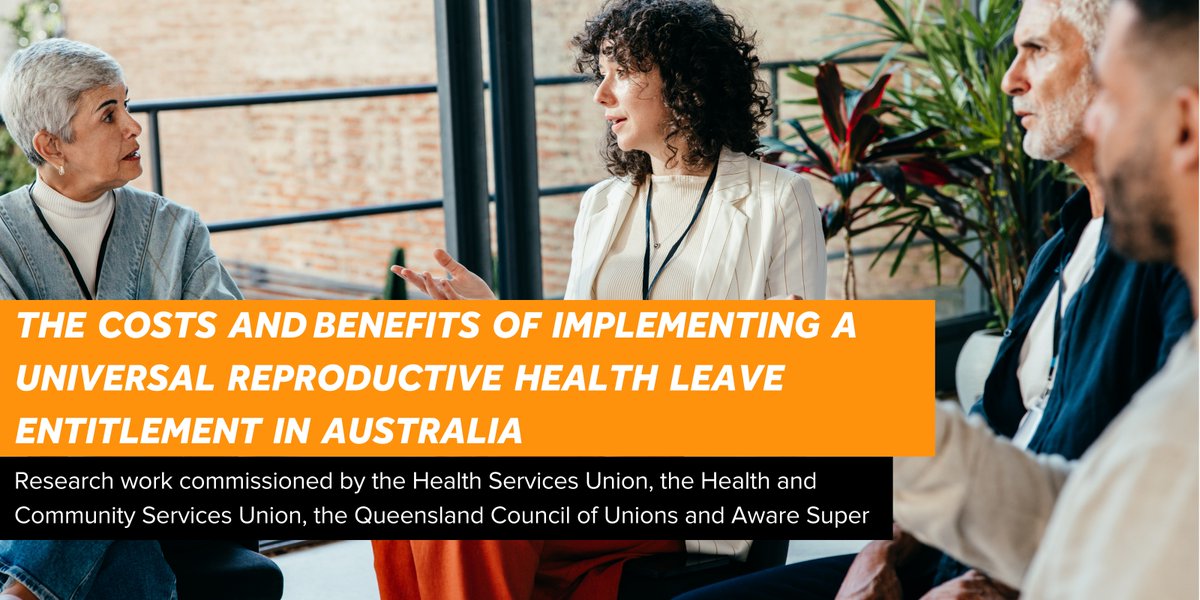 BankwestCurtin's tweet photo. 📣 NEW! The costs and benefits of implementing a universal reproductive health leave entitlement in Australia report is out now, finding 12 days of paid reproductive health leave would cost $3.6 billion to implement but save $1.88 billion. Read  👉 https://t.co/XcACXz8T6A https://t.co/gF5TRCaPlJ