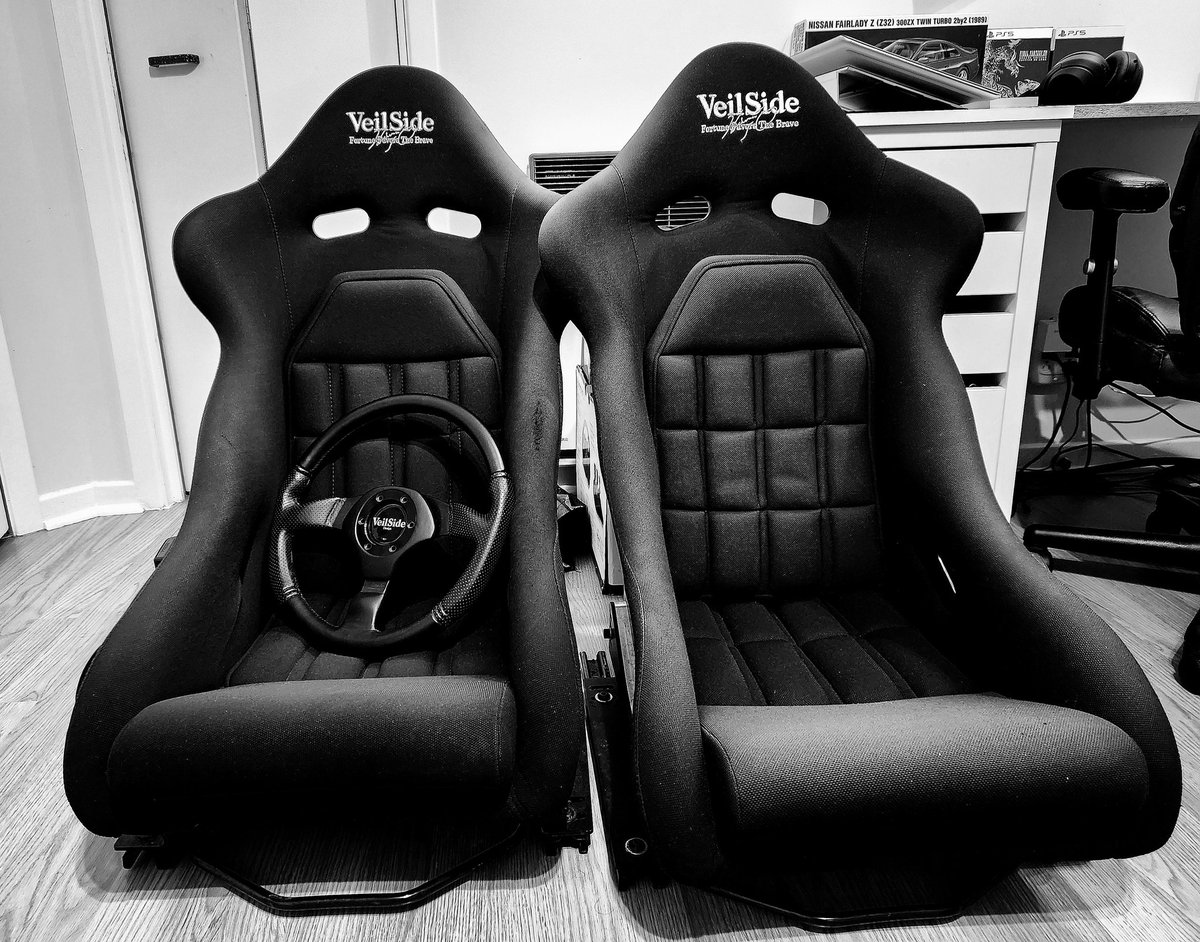 Oh, I forgot to update Twitter that I aquired these last summer! Got them for a steal deal, all black but a bit of sun fade, I will restore them.

(Also fun fact right as I finish rebuilding my Recaro SR2 Lemans and installing them on my car these popped up for sale lmao )
