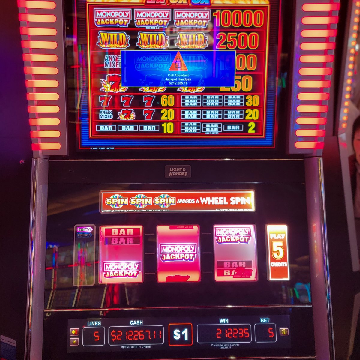 playgraton's tweet photo. A jackpot too good not to post 😍 Congratulations to the lucky guest that took home $212,267.11 yesterday on Monopoly Cash Wheel!
📍 Located by the Poker Room
#jackpot #graton #gratoncasino #playgraton #monopoly #gaming #slots https://t.co/M0kEZRnJ0b
