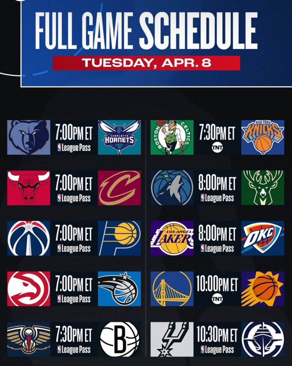 ro73345's tweet photo. my take tonight:
grizzlies,cavaliers,pacers,hawks,nets,celtics,bucks,okc,warriors,clippers
#NBAnight #NBA #Parlay #playoff #GameDay https://t.co/mpfAj632WD