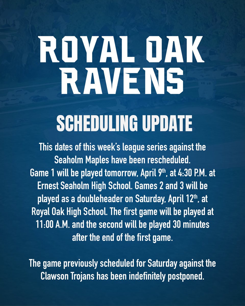 Royal Oak Baseball (@royaloakbsb) on Twitter photo 