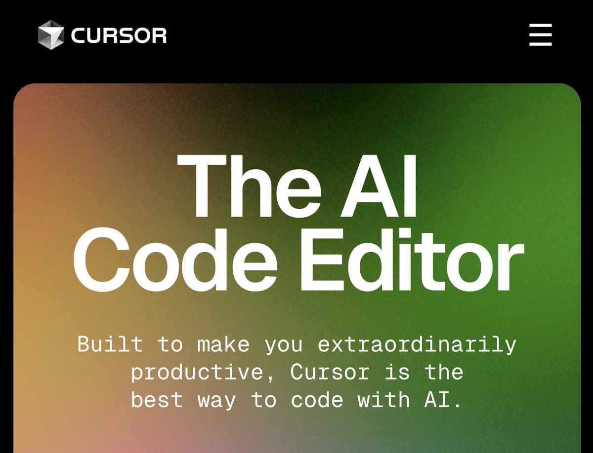 The Cursor team rightly describes their service as “it just makes a thing you do every day (coding) better and faster”. It is a fantastic line and also happens to describe the product strategies for many of the most valuable companies on the planet. Amazon (buying things), etc.