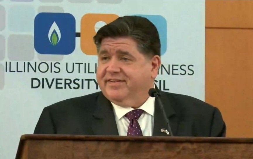 Illinois Utilities Business Diversity Council Chair Gil Quiniones and President/CEO <a href="/ComEd/">ComEd</a> and <a href="/GovPritzker/">Governor JB Pritzker</a>
promote the importance of diversity in the utility industry.

#Illinois    #twill  #IUBDC