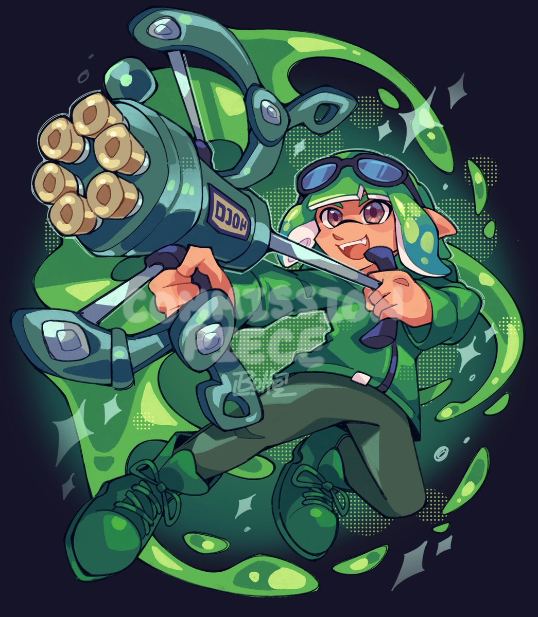 BolteLeppa's tweet photo. A very green Splatoon dynamic pose piece!💚✨
#Splatoon #Splatoon3 https://t.co/P9zAwo42jZ