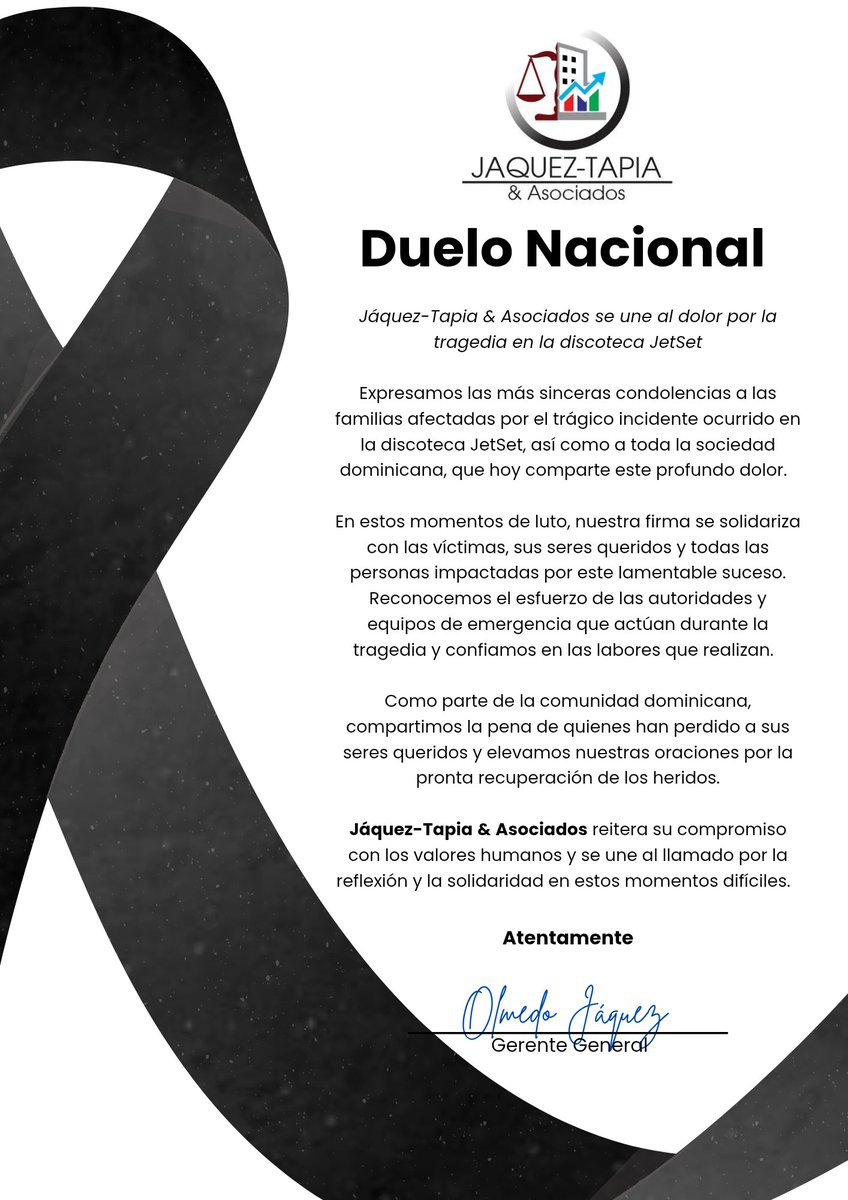 Esta tragedia nos enluta a todos. #JetSet
